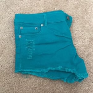 Aqua blue shorts